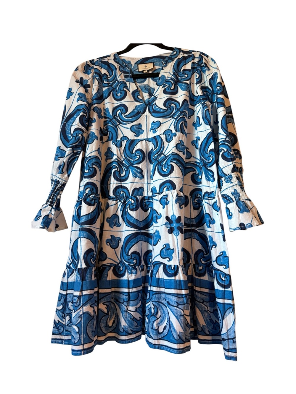 Tuckernuck Blue and White Swirl Tunic